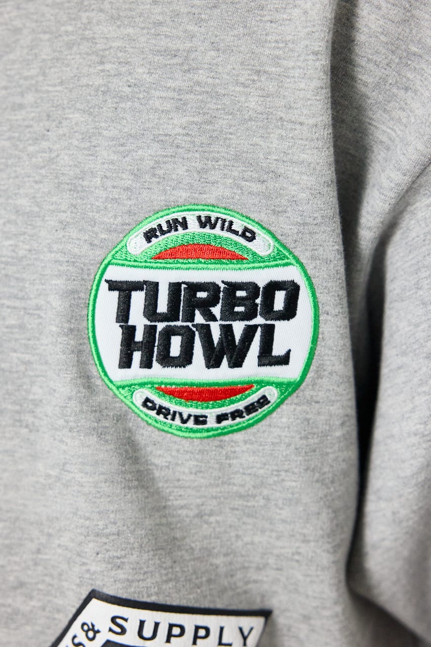 カスタムワッペン半袖スウェット T.GRY L