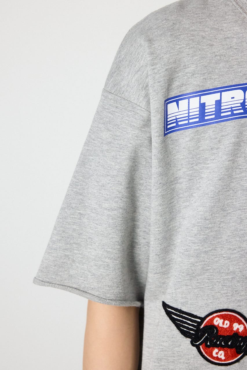 カスタムワッペン半袖スウェット T.GRY L