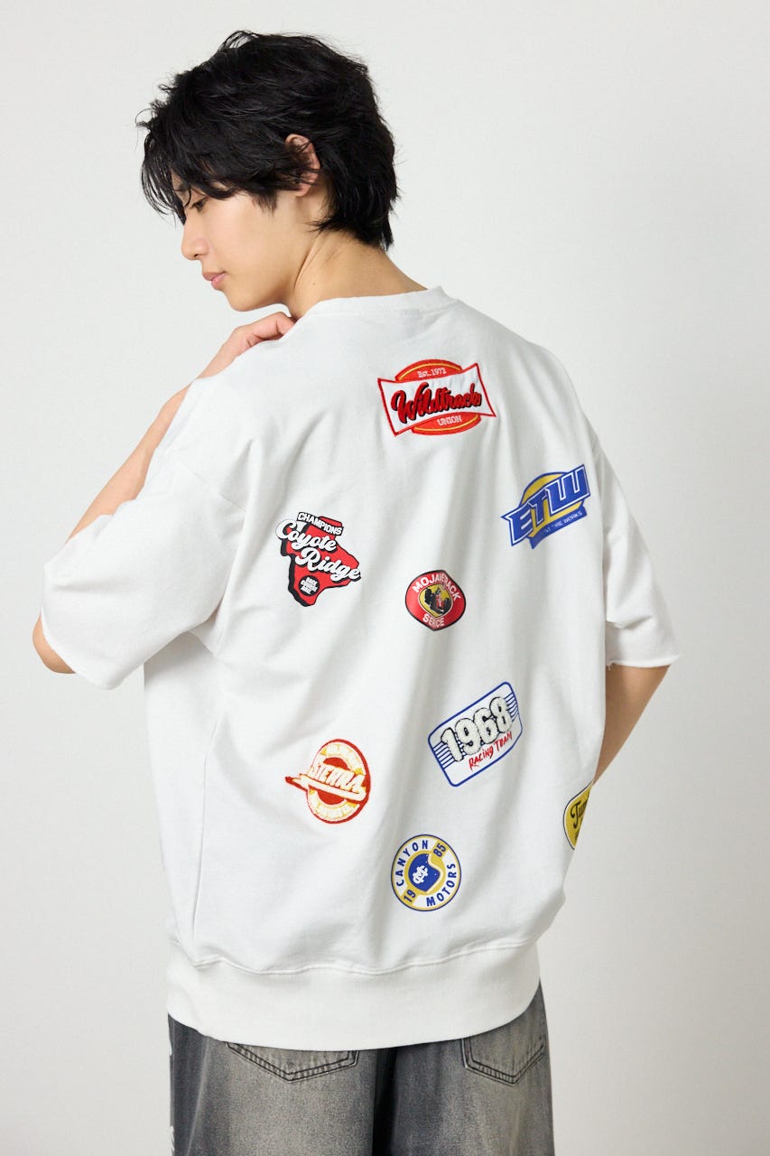 カスタムワッペン半袖スウェット WHT M