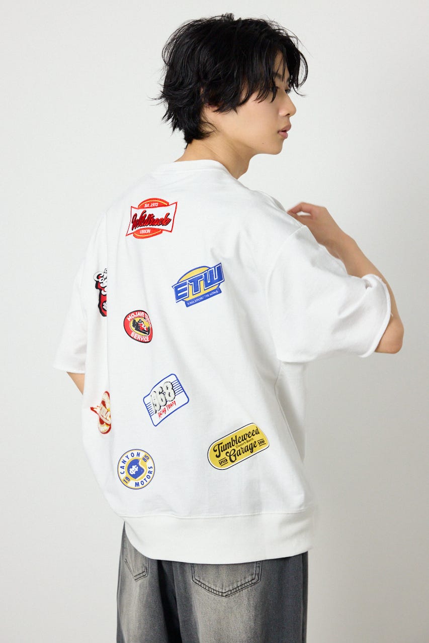カスタムワッペン半袖スウェット WHT M