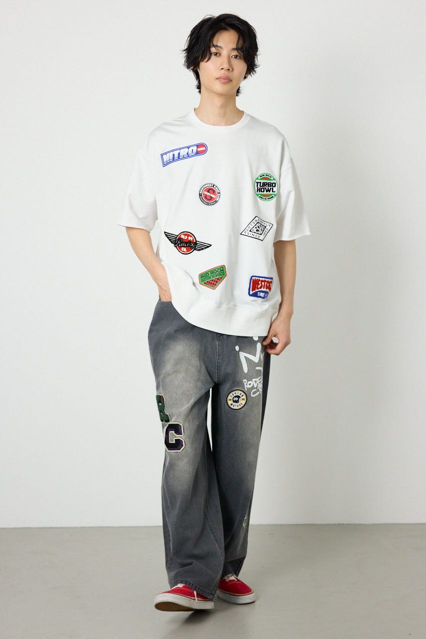 カスタムワッペン半袖スウェット WHT M