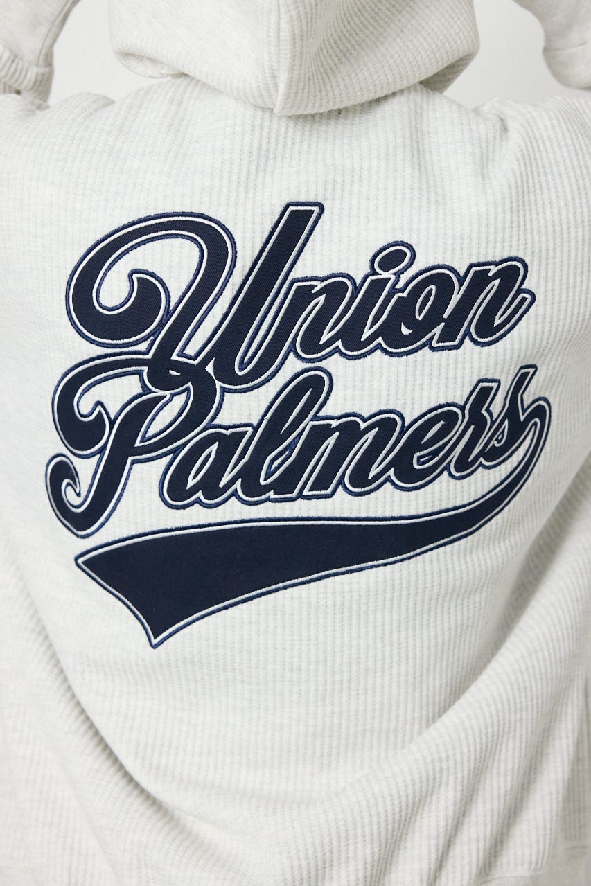 ボンディングワッフルZIPパーカー L/T.GRY M