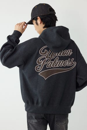 ボンディングワッフルZIPパーカー