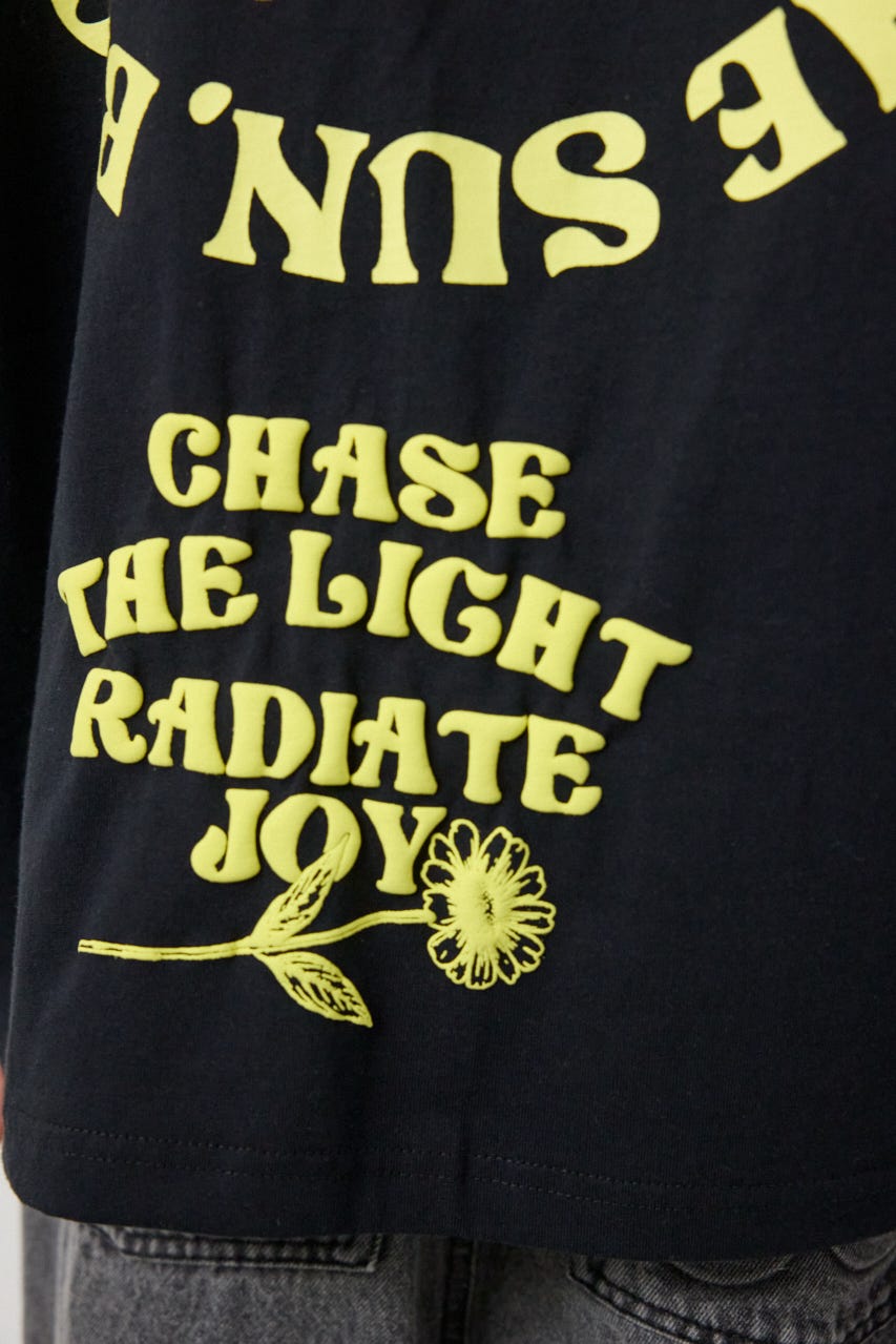 サークルフラワー長袖Tシャツ BLK L