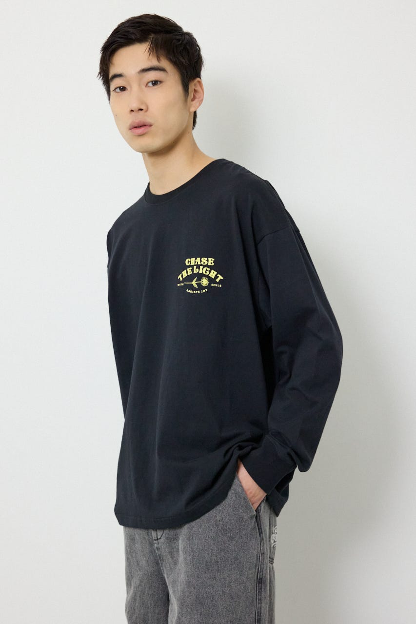 サークルフラワー長袖Tシャツ BLK L