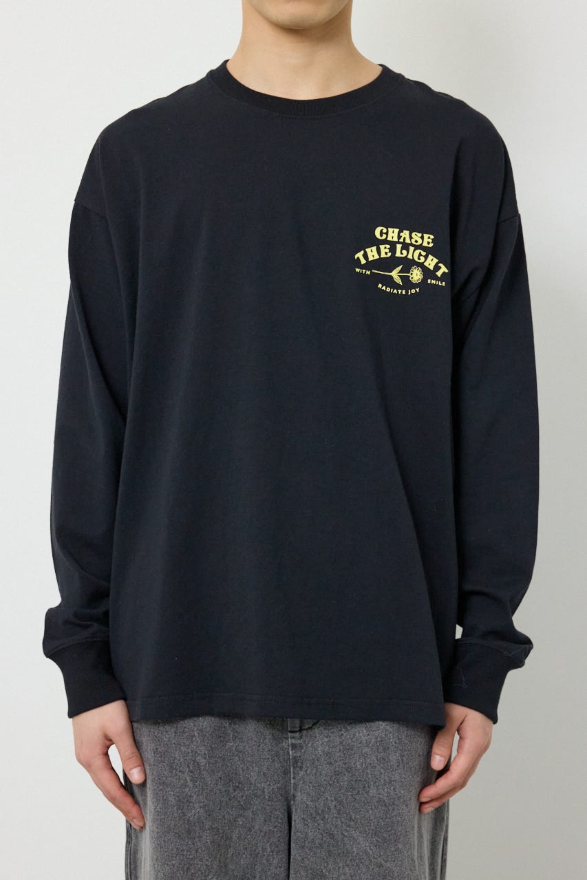 サークルフラワー長袖Tシャツ BLK L