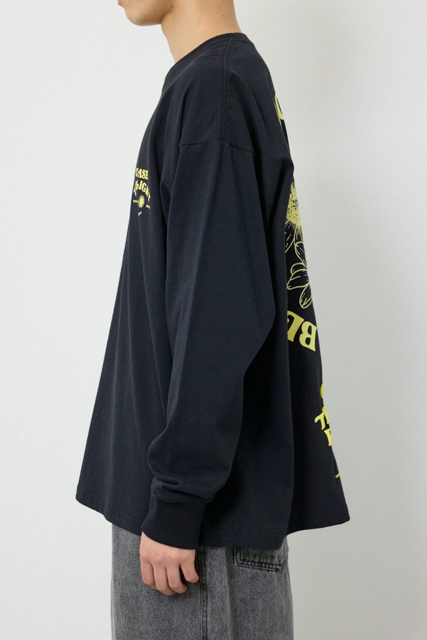 サークルフラワー長袖Tシャツ BLK L