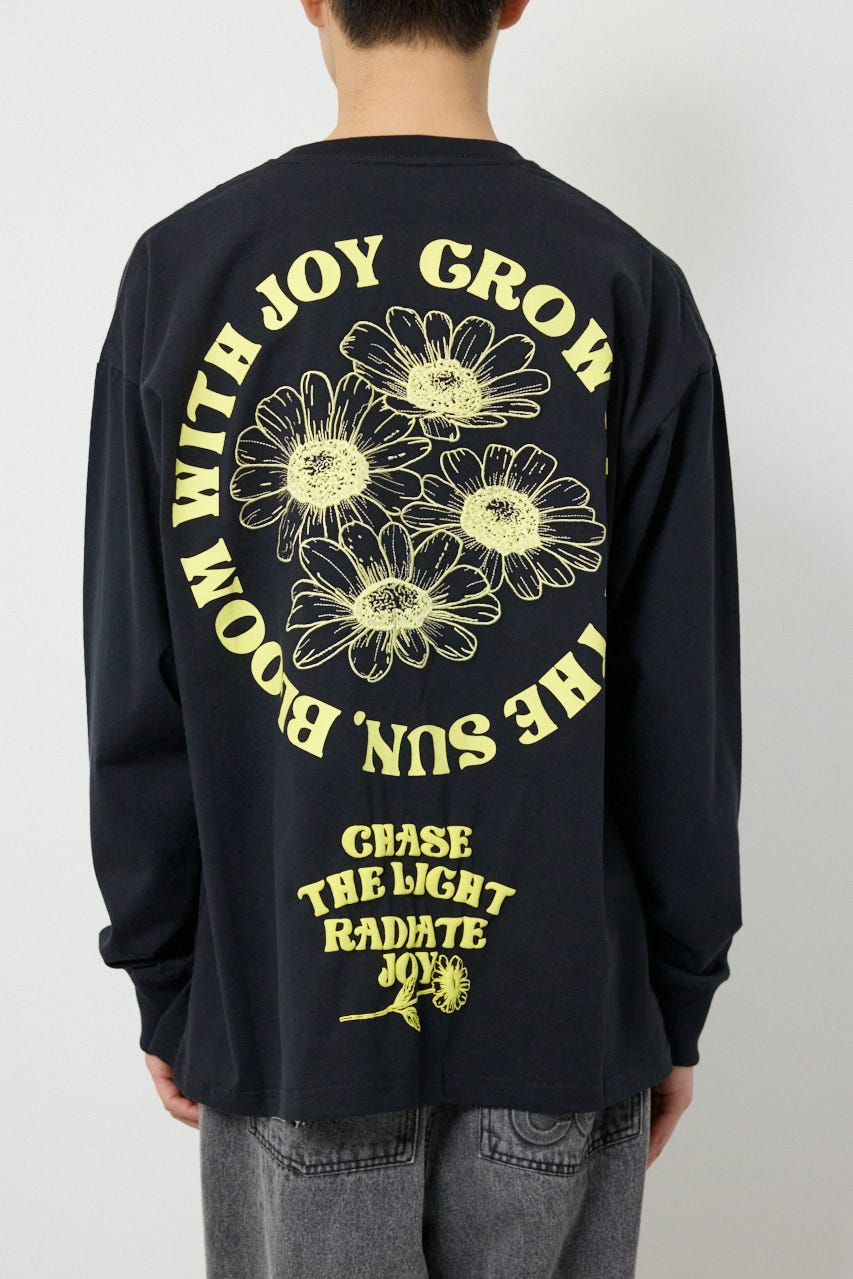 サークルフラワー長袖Tシャツ BLK L