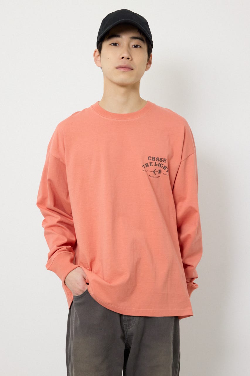 サークルフラワー長袖Tシャツ D/PNK M