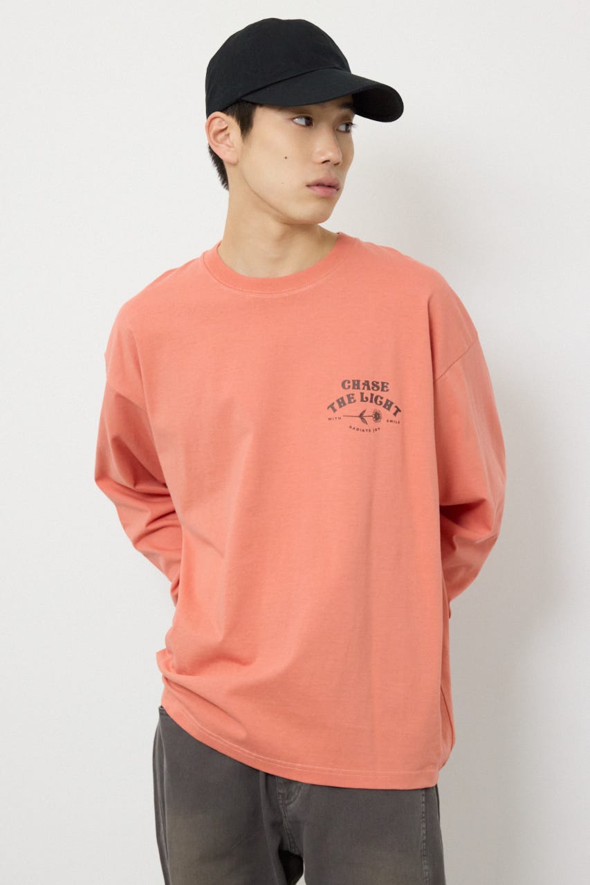 サークルフラワー長袖Tシャツ D/PNK M