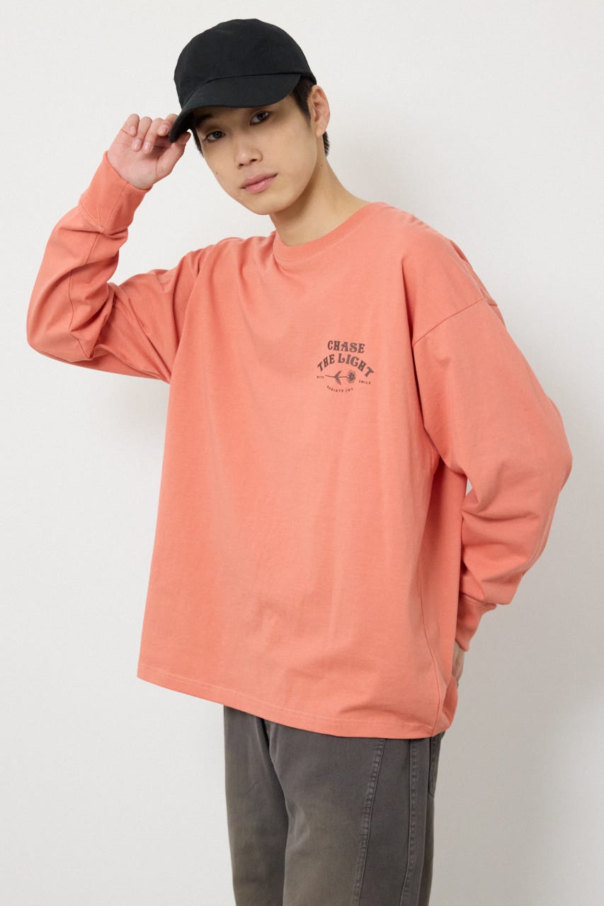 サークルフラワー長袖Tシャツ D/PNK M