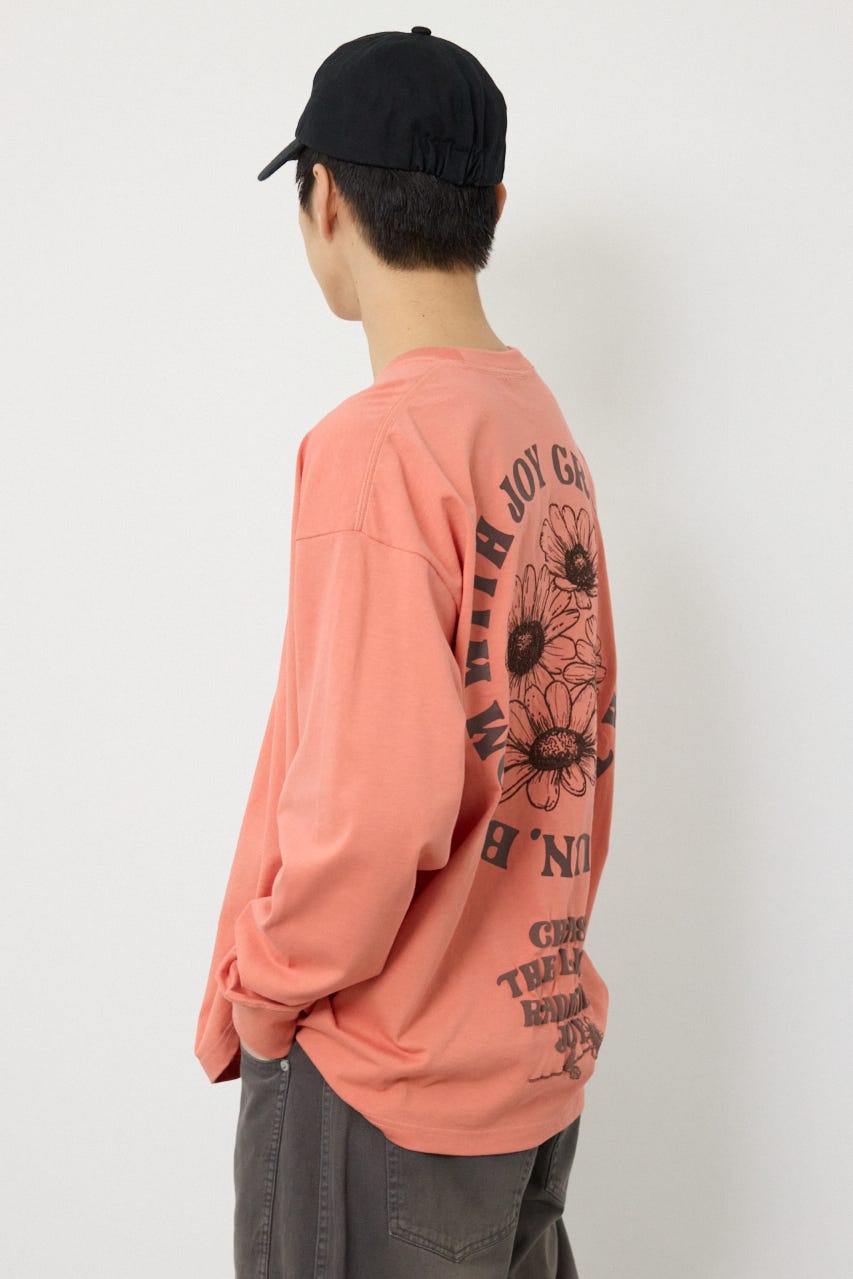 サークルフラワー長袖Tシャツ D/PNK M