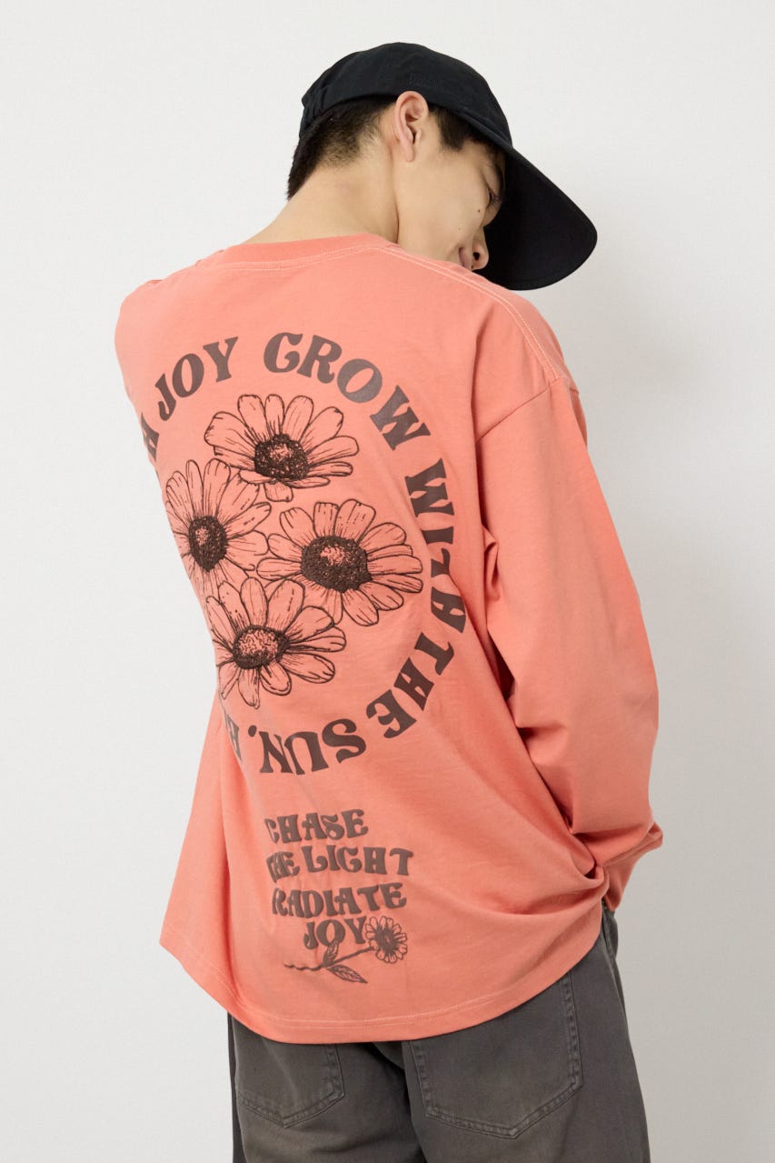 サークルフラワー長袖Tシャツ D/PNK M