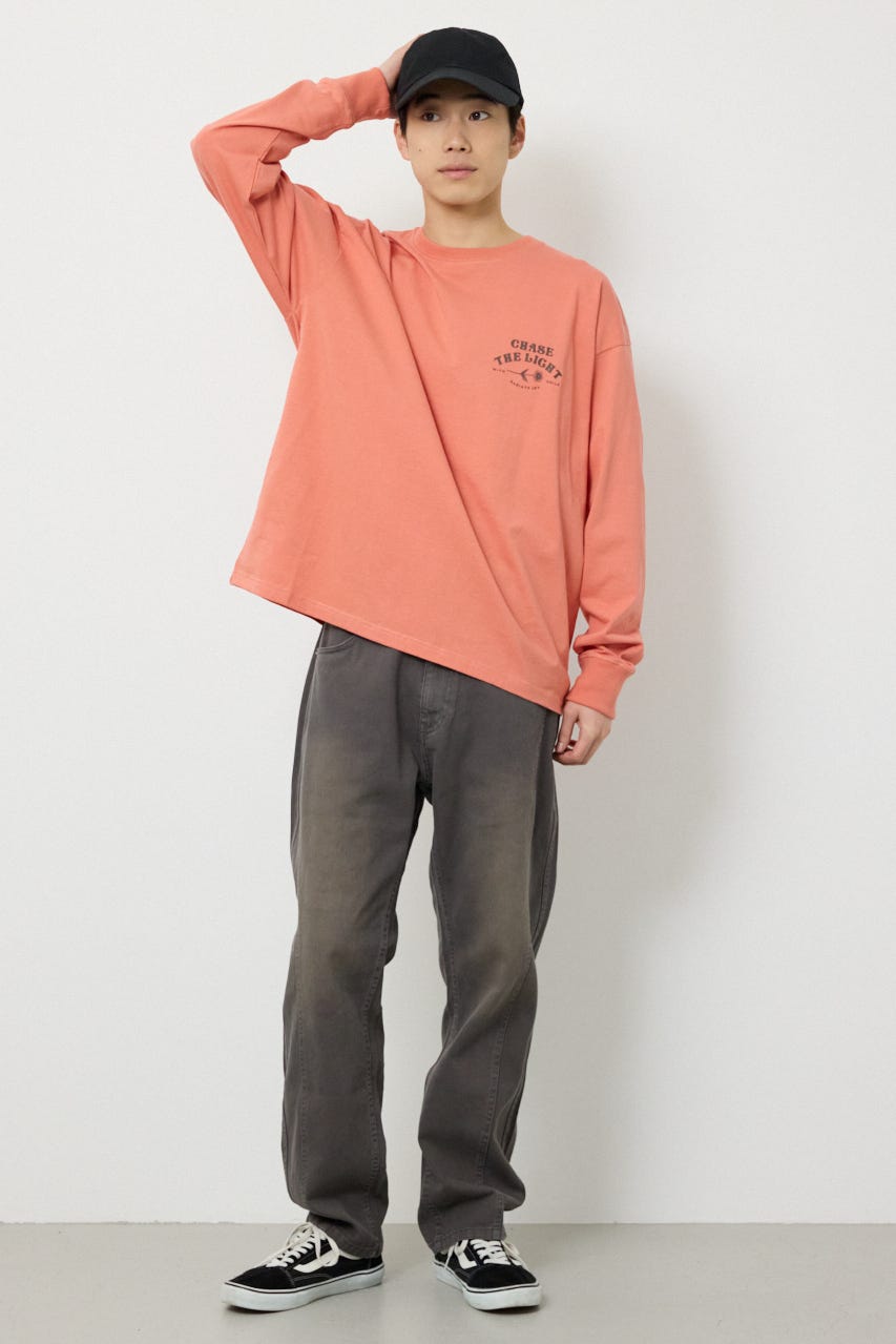 サークルフラワー長袖Tシャツ D/PNK M