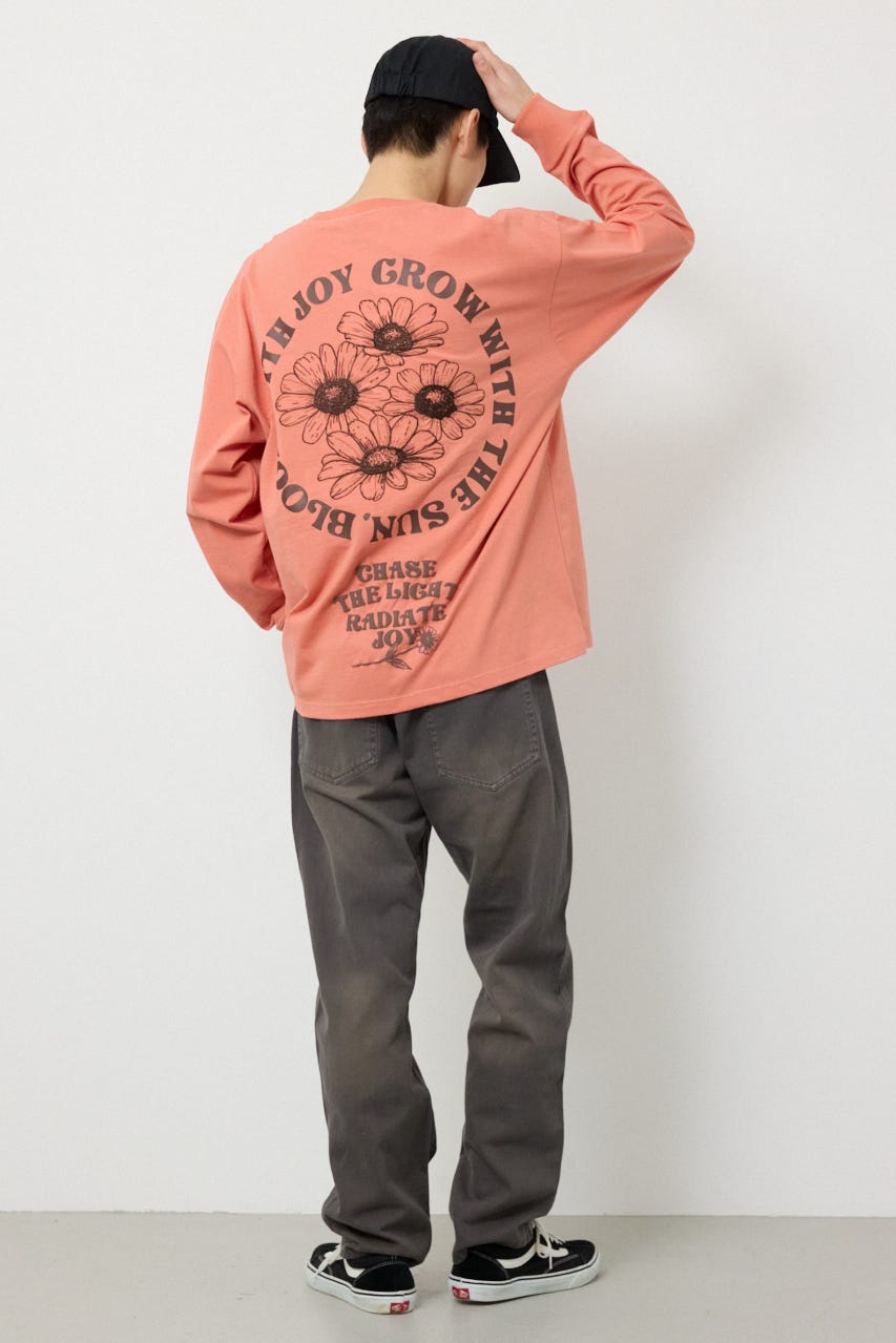 サークルフラワー長袖Tシャツ D/PNK M