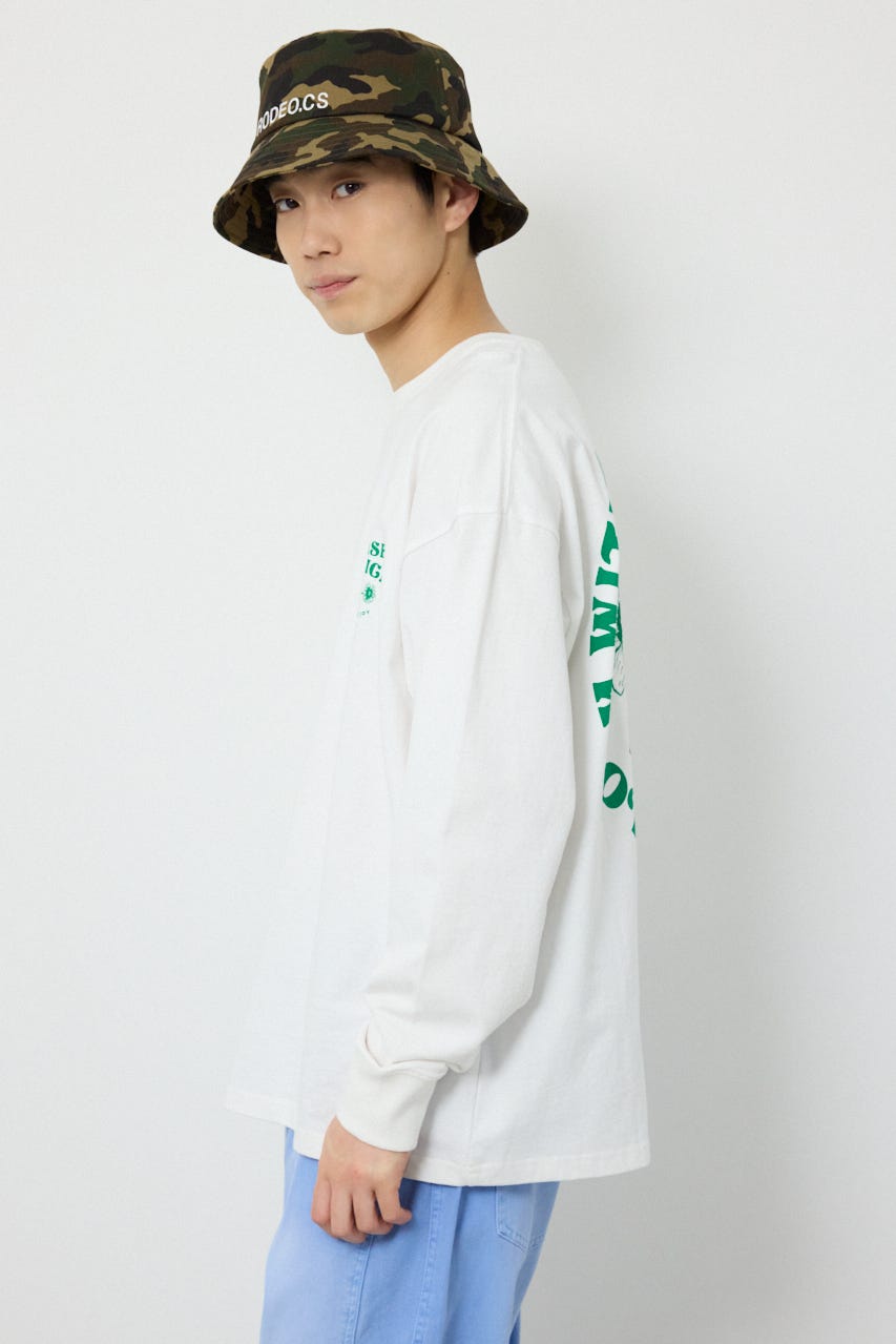 サークルフラワー長袖Tシャツ WHT M