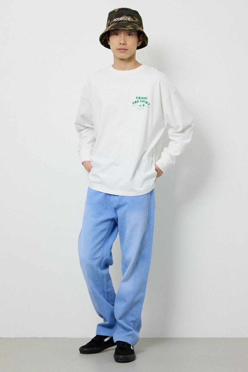 サークルフラワー長袖Tシャツ WHT M