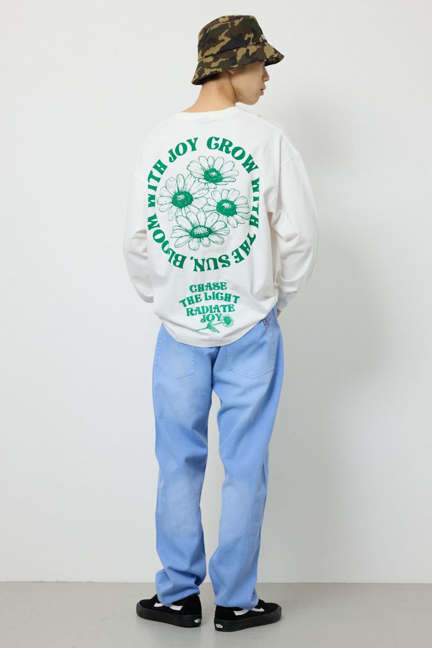 サークルフラワー長袖Tシャツ WHT M