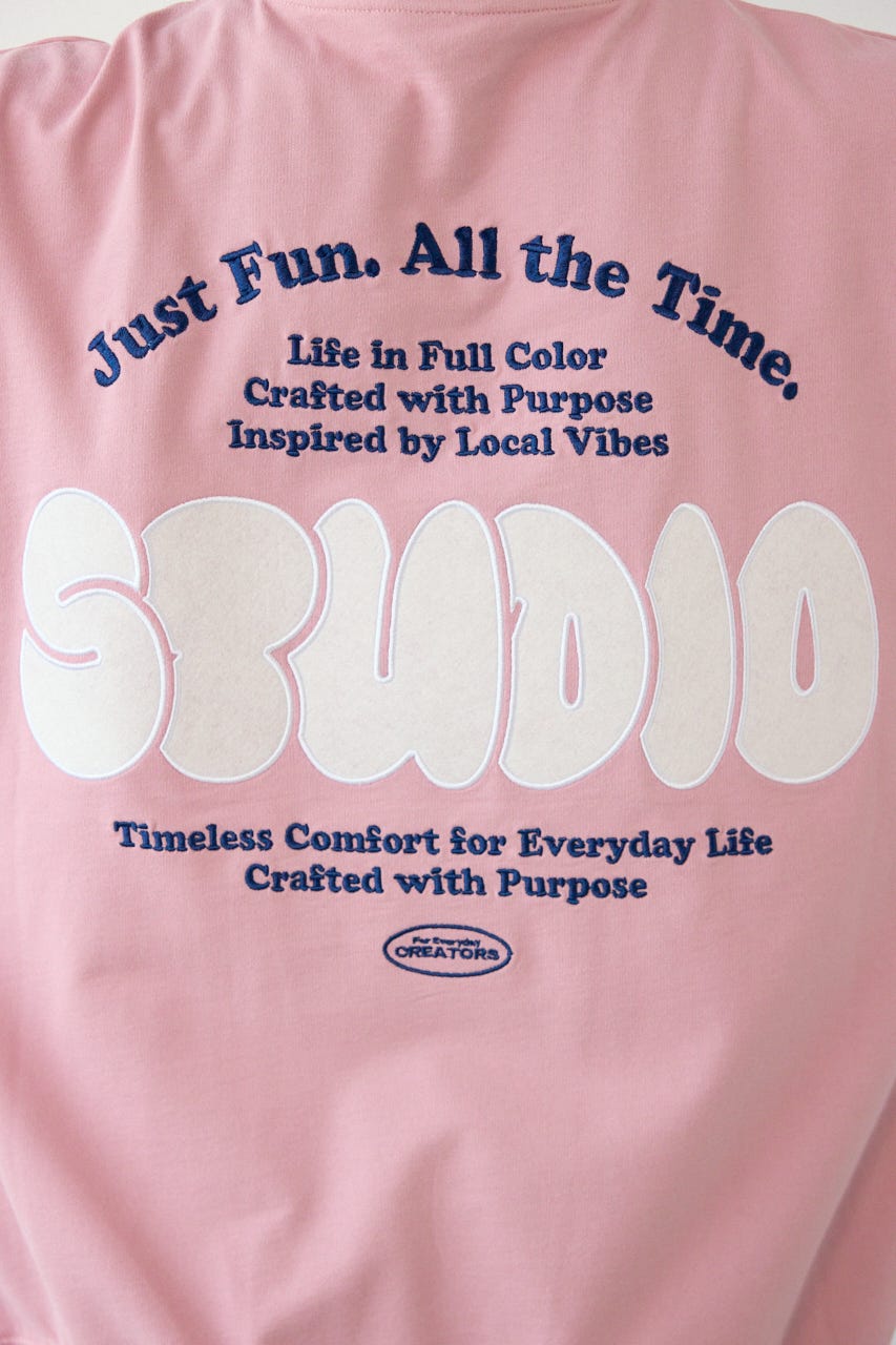 ライトスウェットZIPポロシャツ D/PNK M