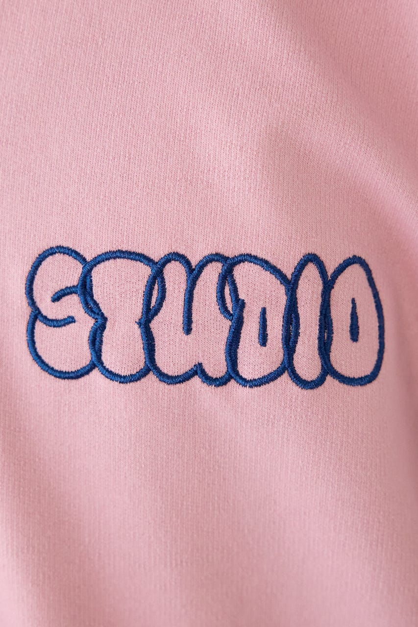 ライトスウェットZIPポロシャツ D/PNK M