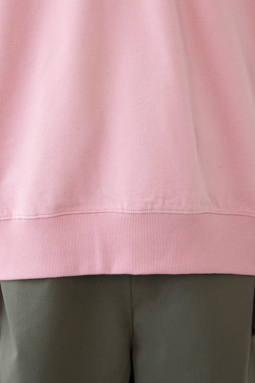 ライトスウェットZIPポロシャツ D/PNK M