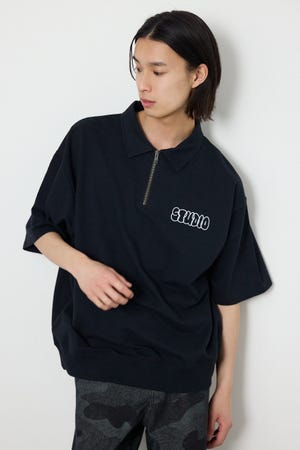 ライトスウェットZIPポロシャツ