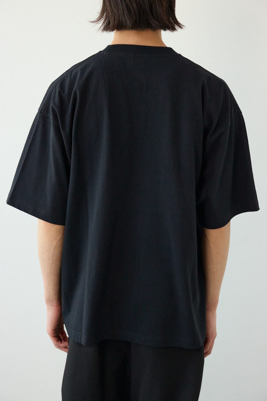 エンボスデニムロゴTシャツ BLK L