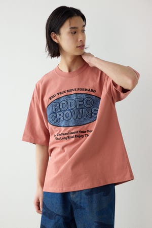 エンボスデニムロゴTシャツ