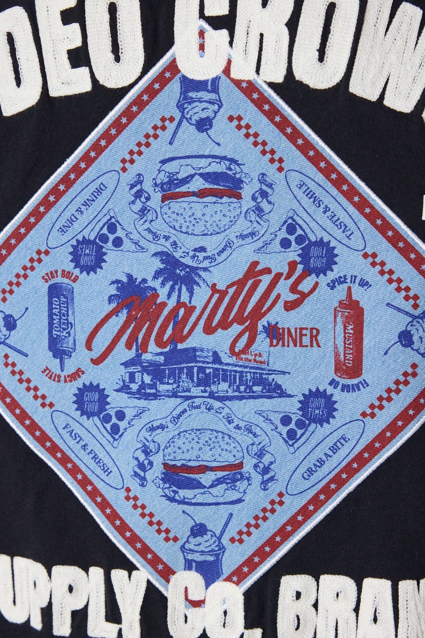DINER FLAG Tシャツ BLK L