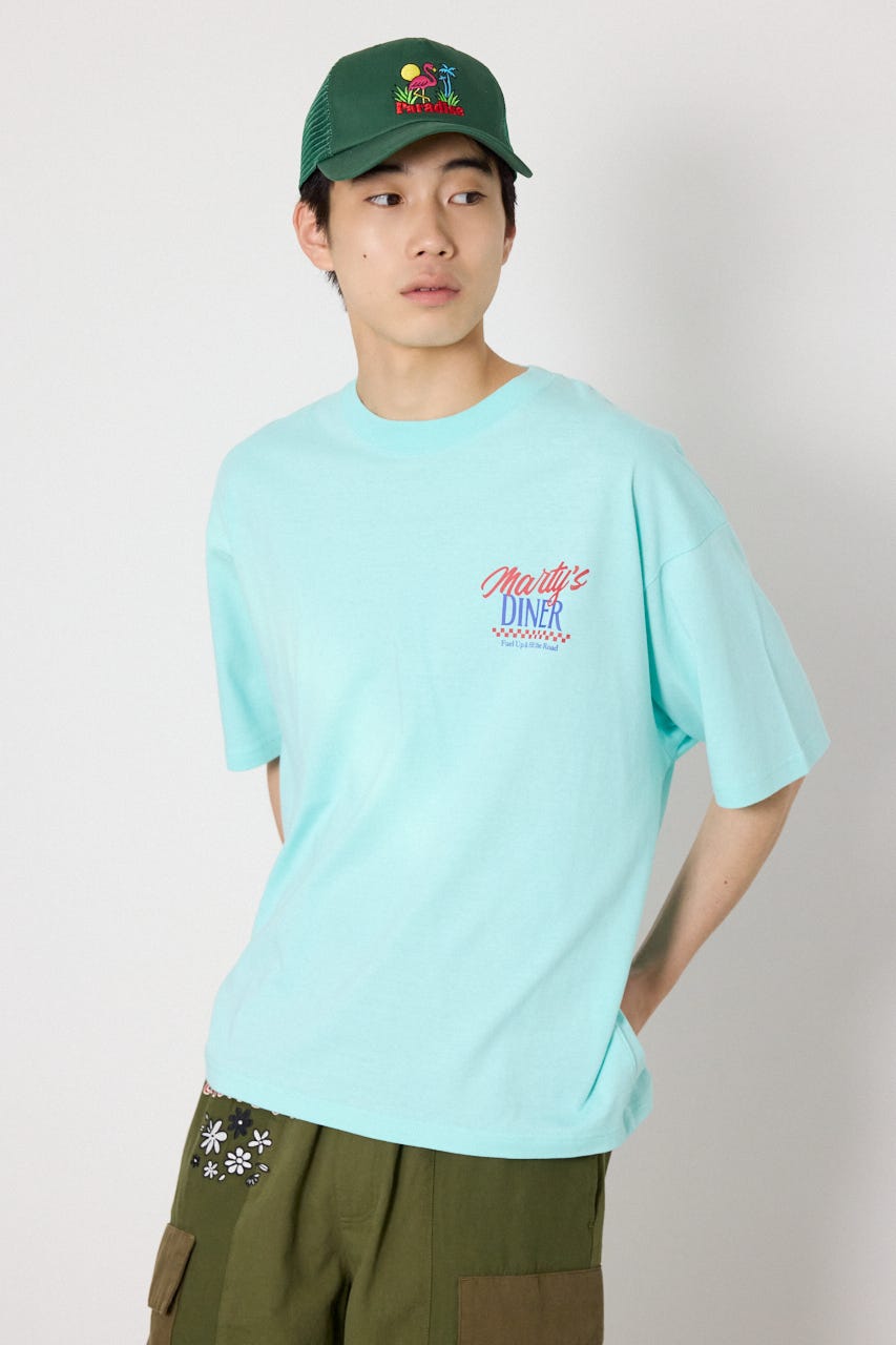 DINER FLAG Tシャツ L/BLU M