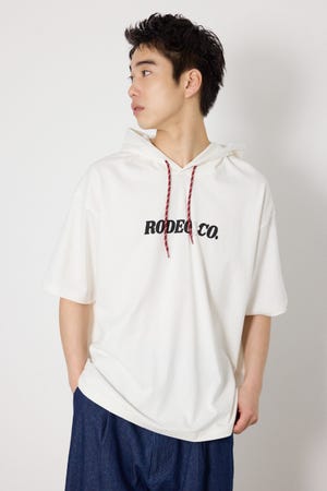 &ロゴフードTシャツ