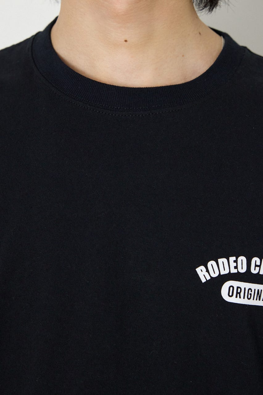ARTフラワーTシャツ BLK M