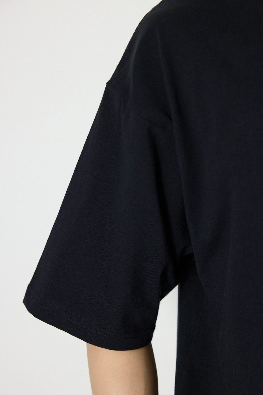 ARTフラワーTシャツ BLK M