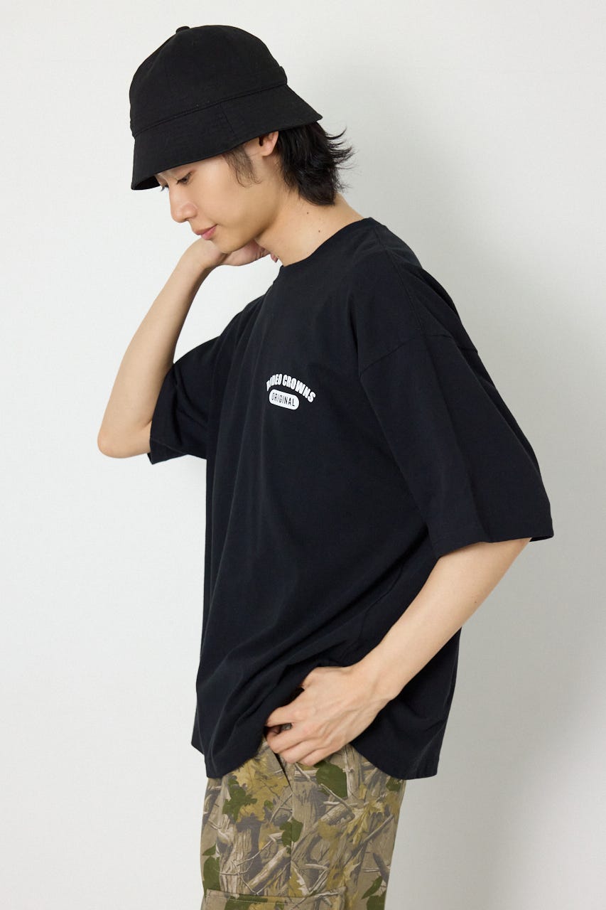 ARTフラワーTシャツ BLK M