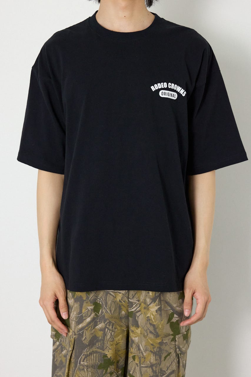 ARTフラワーTシャツ BLK M