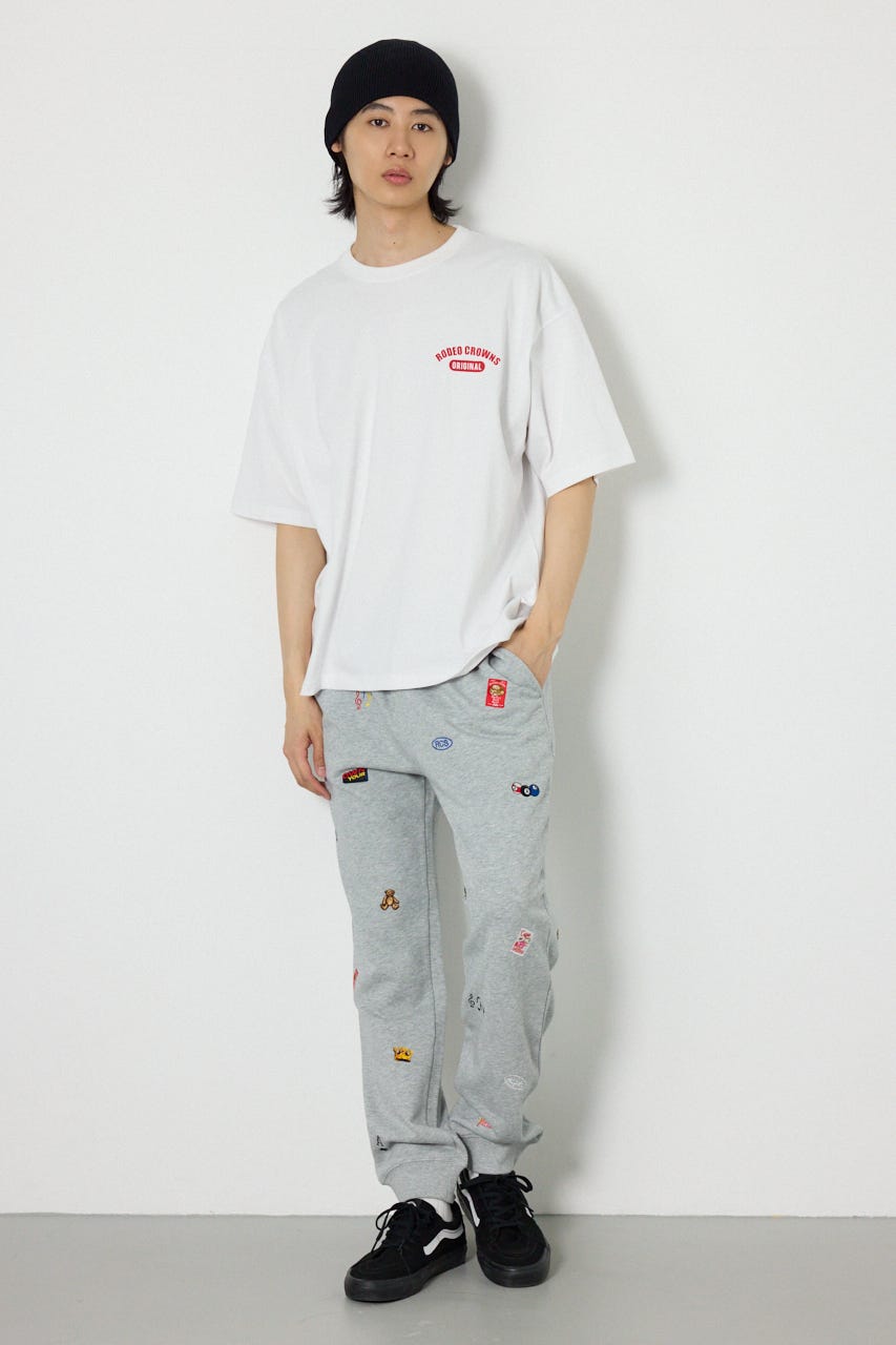 ARTフラワーTシャツ WHT M