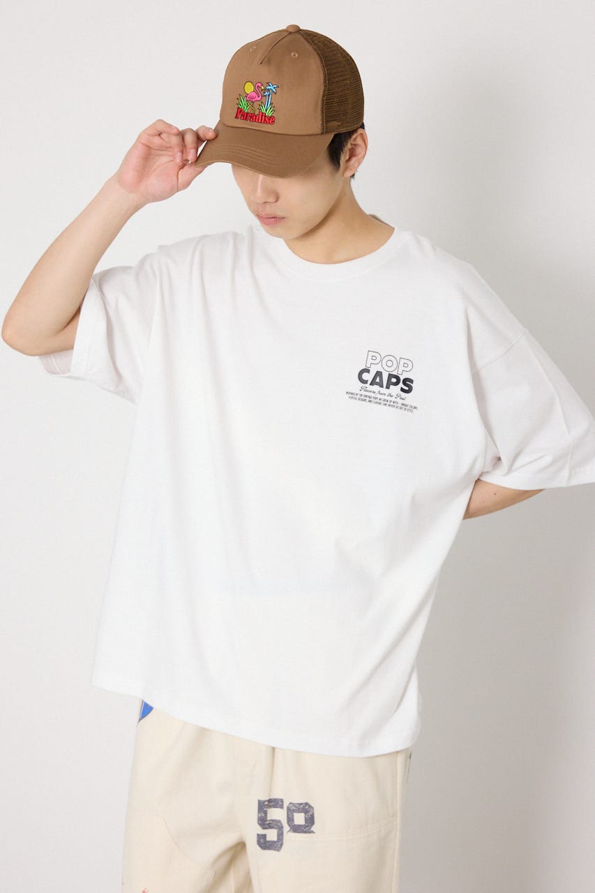POP CAPS Tシャツ WHT M