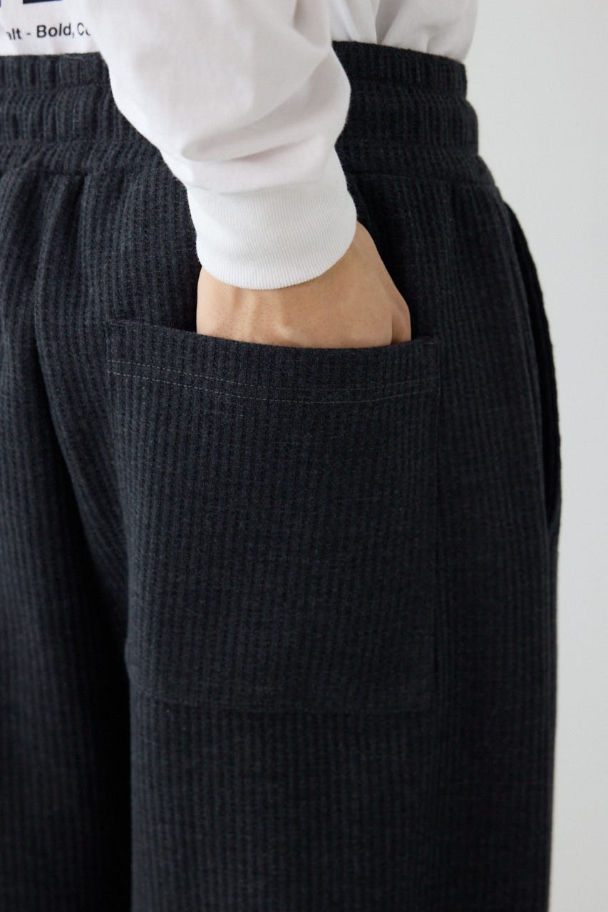 ボンディングワッフルパンツ C.GRY L