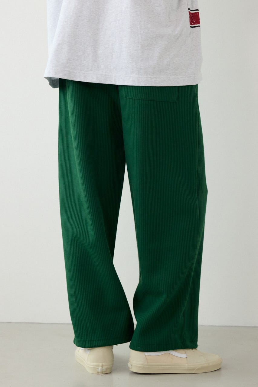 ボンディングワッフルパンツ GRN M