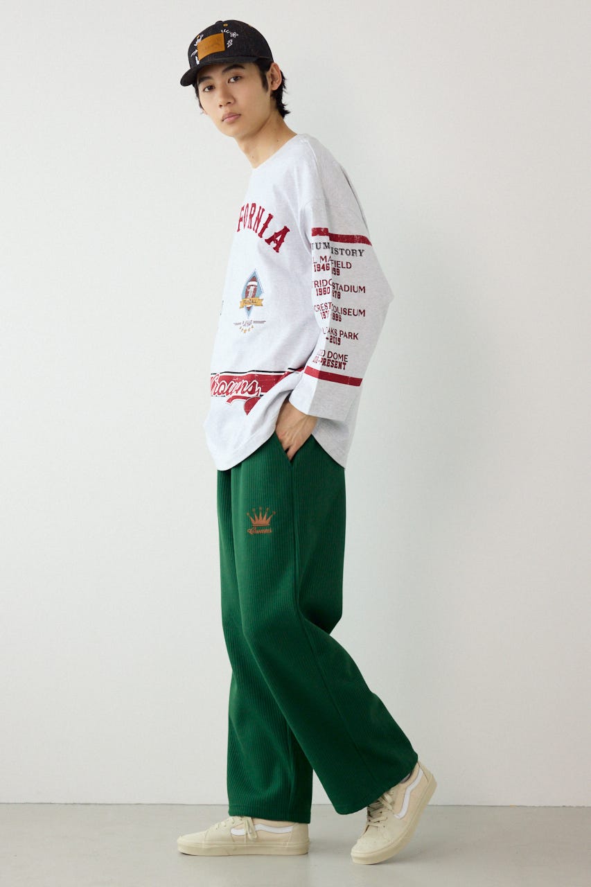 ボンディングワッフルパンツ GRN M