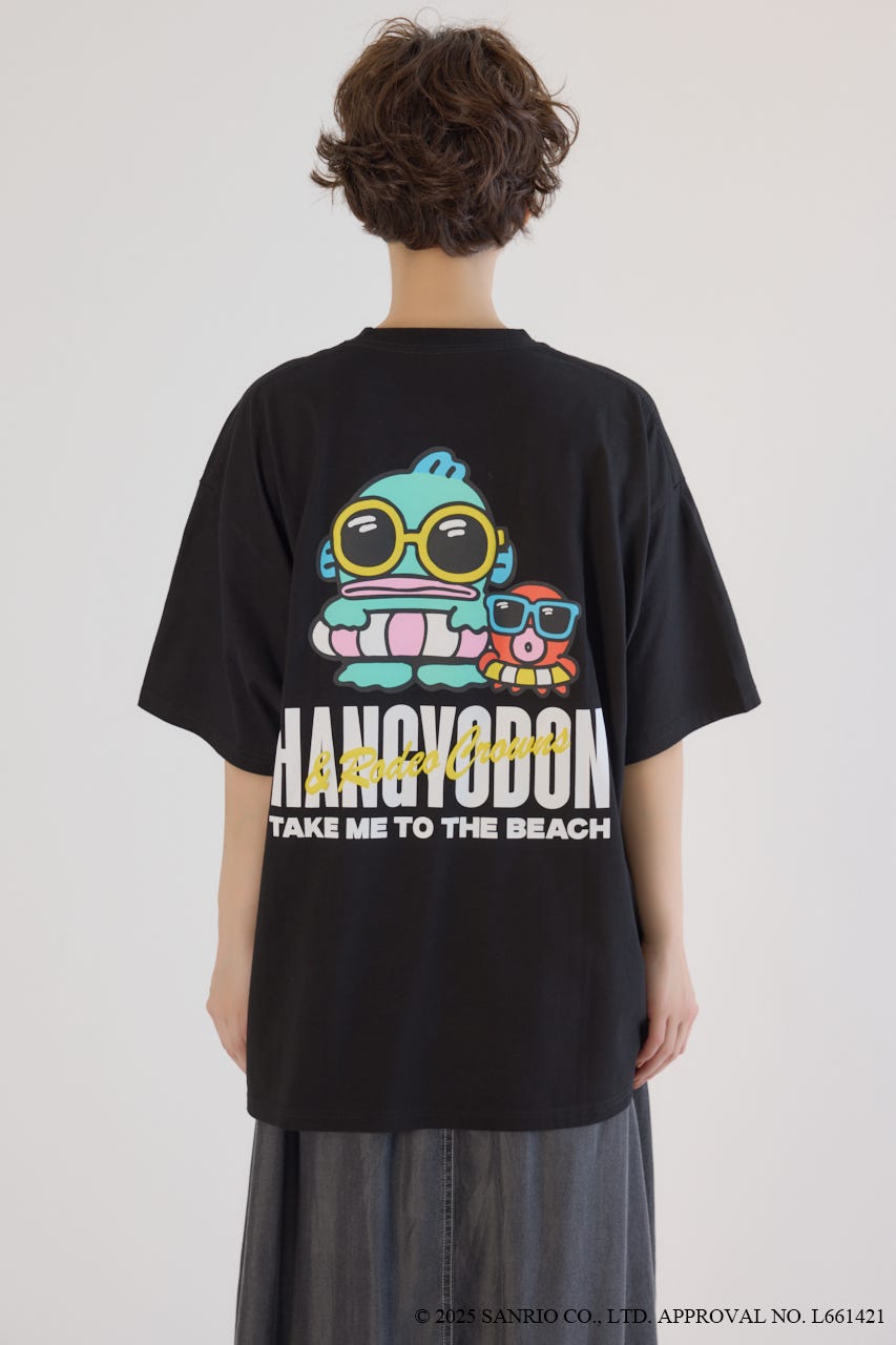 (サンリオキャラクターズ)ビーチハンギョドンTシャツ BLK FREE