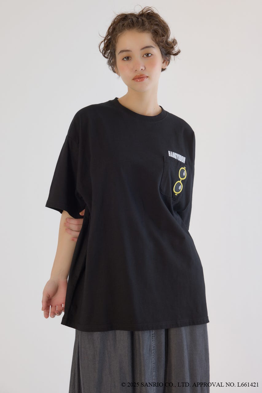 (サンリオキャラクターズ)ビーチハンギョドンTシャツ BLK FREE