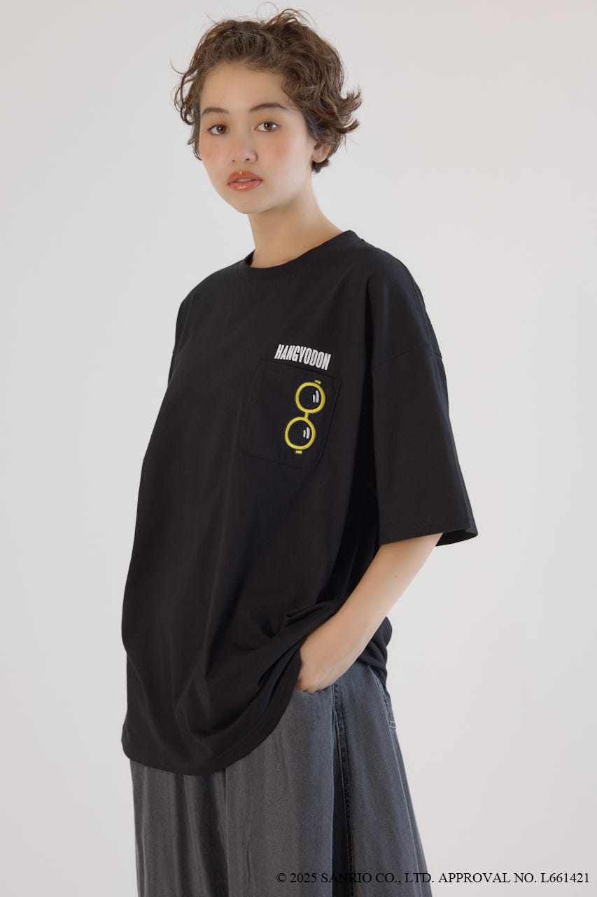 (サンリオキャラクターズ)ビーチハンギョドンTシャツ BLK FREE