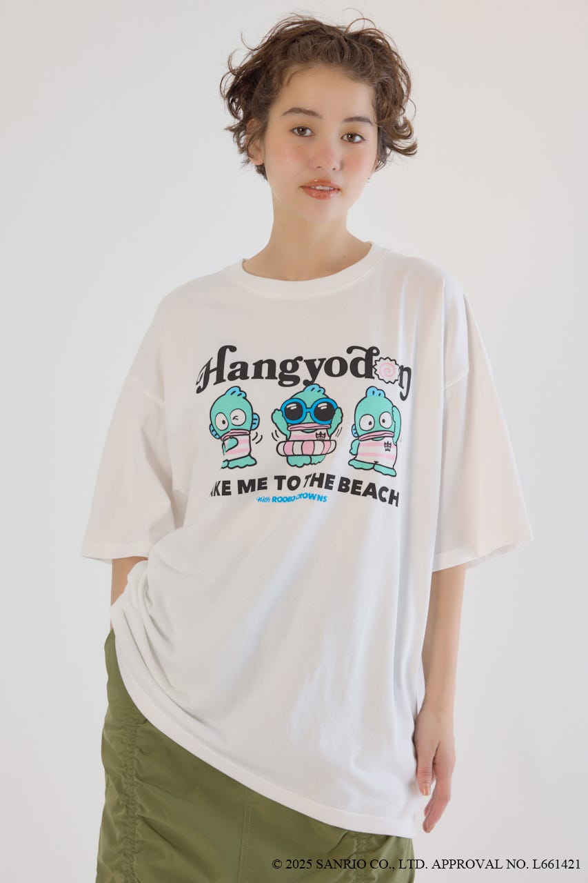 (サンリオキャラクターズ)ビーチハンギョドンTシャツ 柄WHT FREE