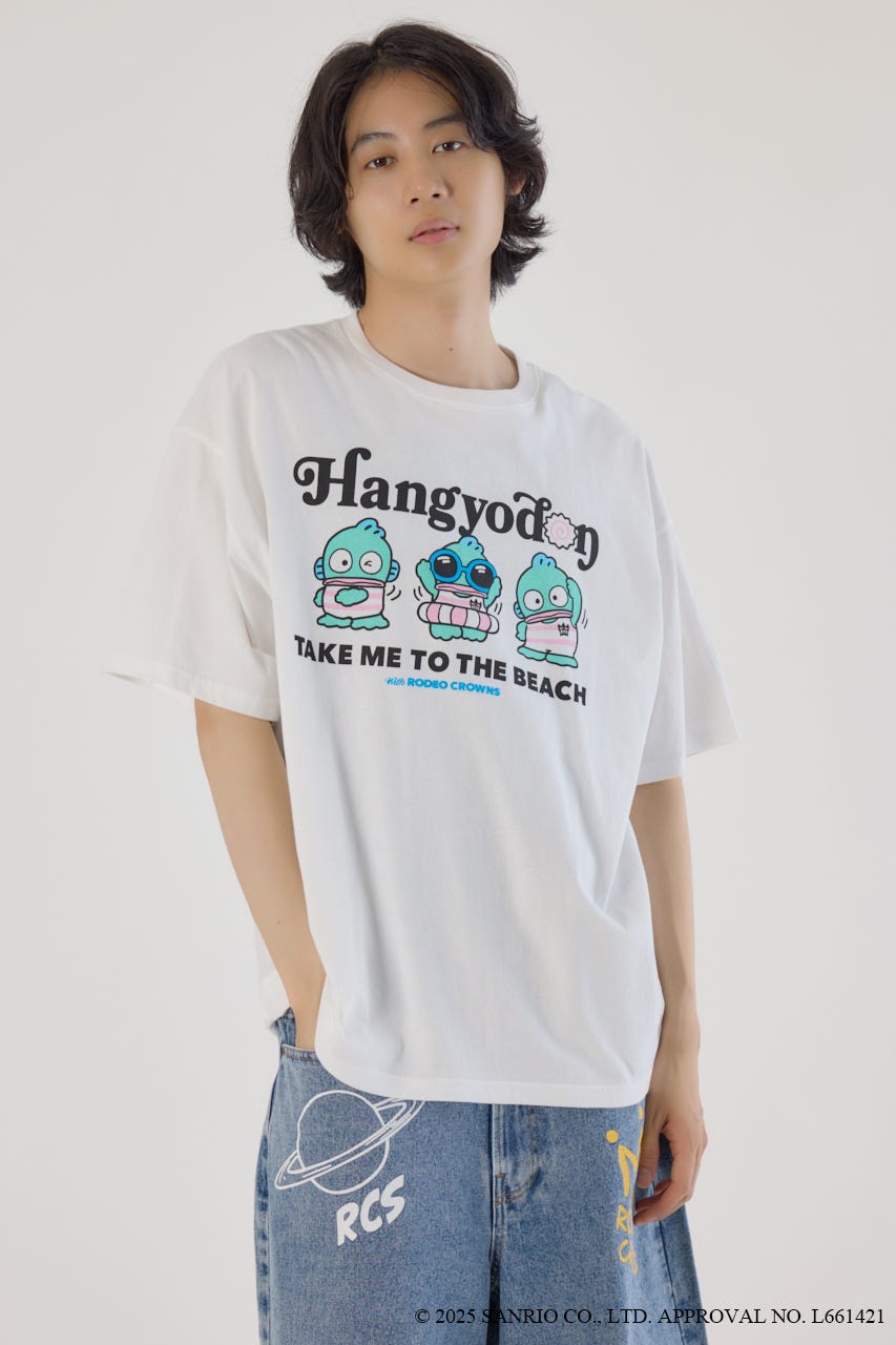 (サンリオキャラクターズ)ビーチハンギョドンTシャツ 柄WHT FREE