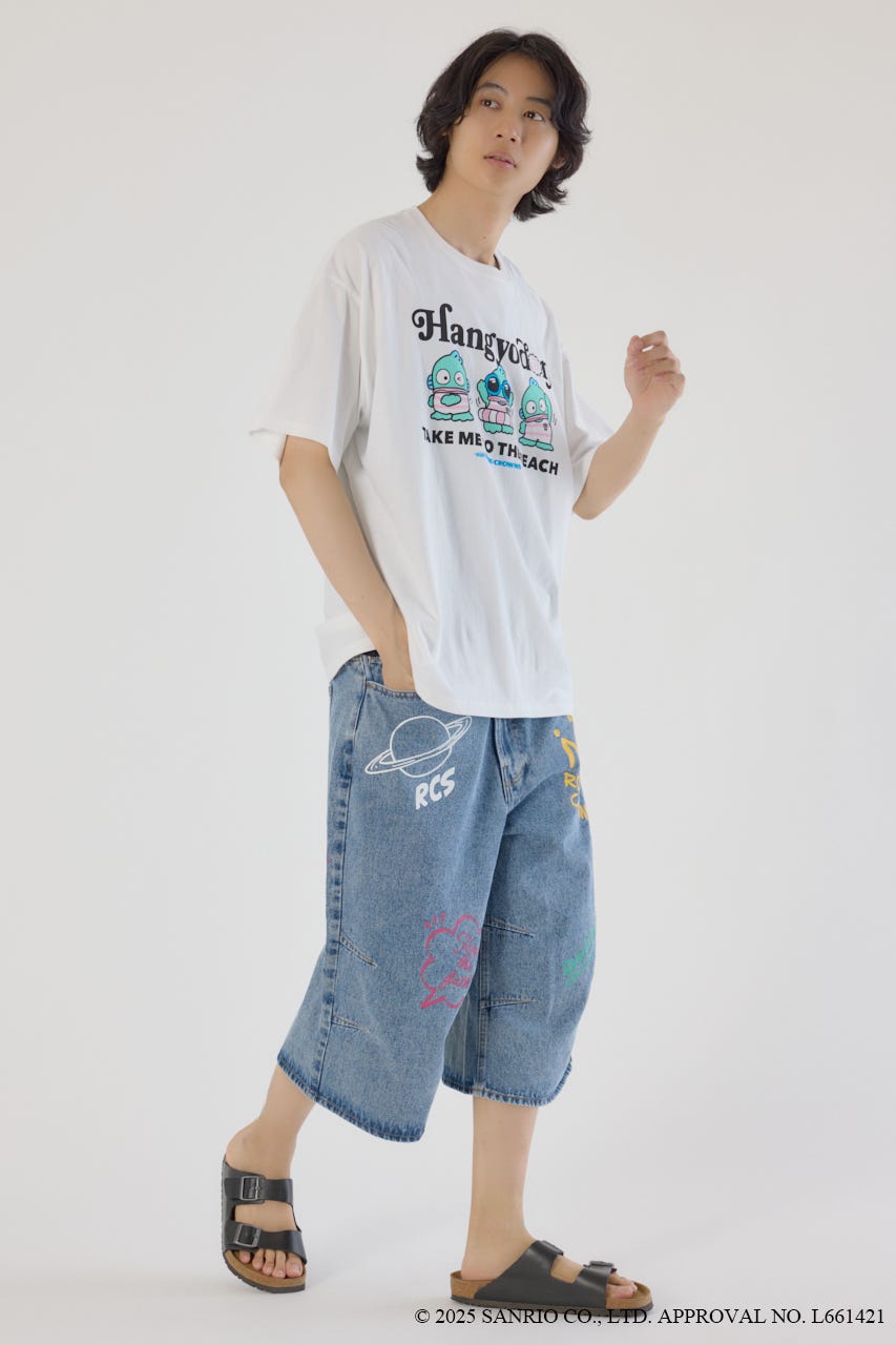 (サンリオキャラクターズ)ビーチハンギョドンTシャツ 柄WHT FREE