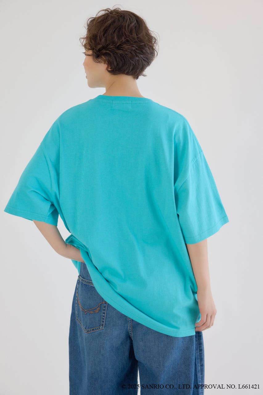 (サンリオキャラクターズ)ビーチハンギョドンTシャツ L/BLU FREE