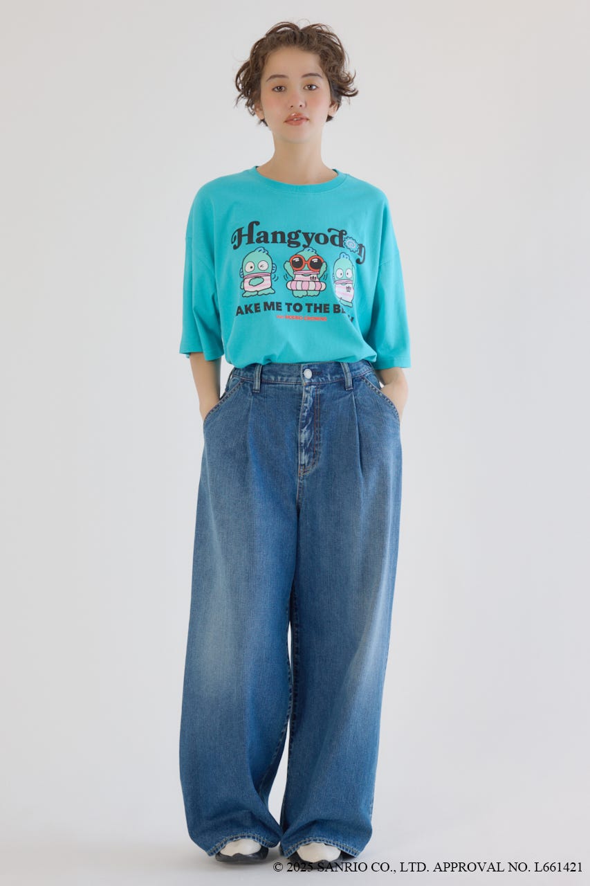 (サンリオキャラクターズ)ビーチハンギョドンTシャツ L/BLU FREE