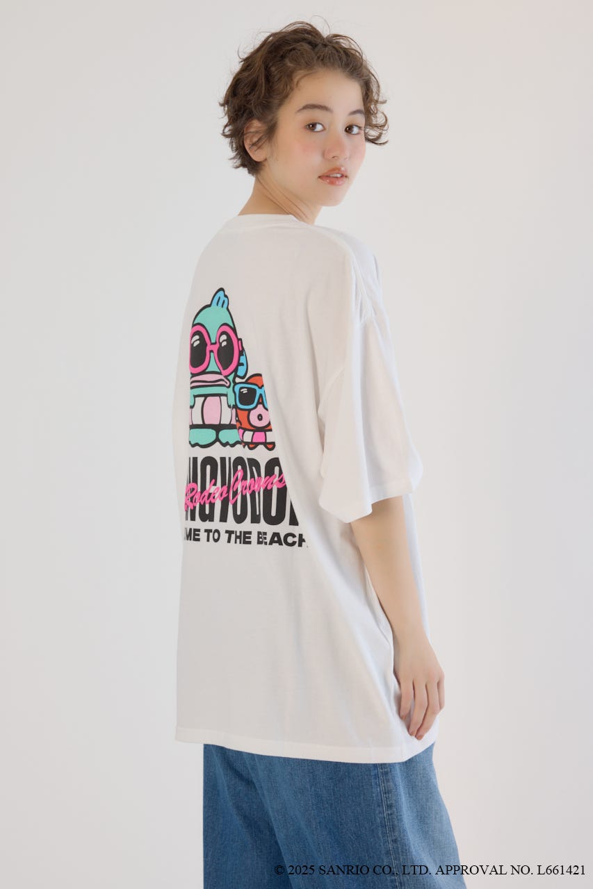 (サンリオキャラクターズ)ビーチハンギョドンTシャツ O/WHT FREE
