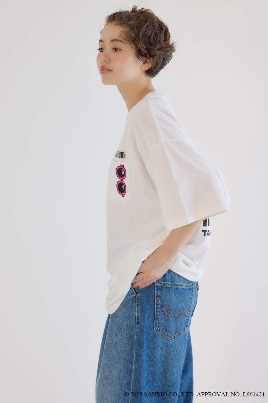 (サンリオキャラクターズ)ビーチハンギョドンTシャツ O/WHT FREE